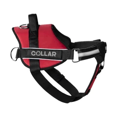 DOGextreme Шлея "Dog Extreme" "POLICE" №4 з ліхтариком (В:70-100см), червоний (07073)