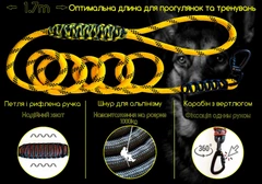 Без бренду Поводок контролер для собак удавка з фіксатором хендмейд Dog Spotter 1,7 метра червоний