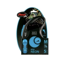 Повідець-рулетка Flexi New Neon М 5 м Синій (4000498032114)