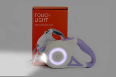 Lock Mat Повідок-рулетка для собак з вбудованим LED ліхтариком та підсвіткою 5м Білий