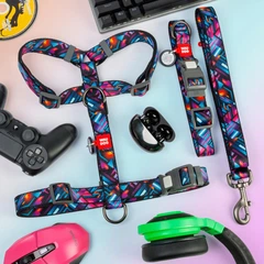 Повідець для собак Waudog Nylon Нескінченні світи L/XXL 25 мм х 122 см (342-4058 Col)