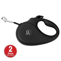 Повідець-рулетка COLLAR для собак до 12 кг, розмір XS, 3 метри, Чорний (81231)
