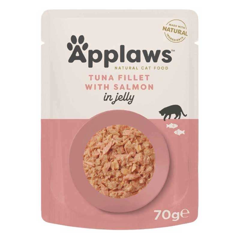 Applaws Вологий корм (шматочки в желе) з лосось тунець для котів