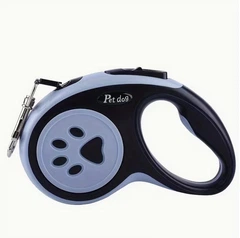 Petify Автоматичний повідець-рулетка для собак і котів Pet Dog Retractable Leash Чорний нейлон 3 м, однокнопкове гальмо/фіксація, металевий карабін (антикорозійний), для малих і середніх порід, Артикул ТМ14