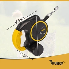 Автоматичний повідець для собак 5м з LЕD-ліхтариком Purlov 25965