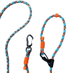 Повідець вільні руки для собак SPES hands free 2в1, 3м/8 мм, blue orange