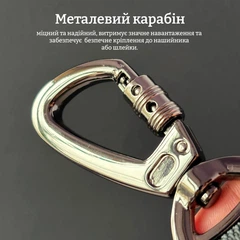 Без бренду Довгий повідець для собак з металевим карабіном та прогумованим нейлоном 5 м. ширина 2,5 см.