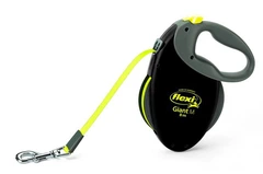 Рулетка для собак Flexi Giant Neon M 8м/25кг, чорна (Лента) 8023808