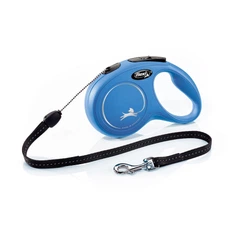 Рулетка для собак Flexi Classic Long S 8м/12кг, синя (Трос) 8022719