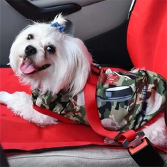 Без бренду Ремінь-повідець для тварин в авто DogCarBelt, червоний