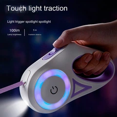Повідець BauTech для собак з LED підсвічуванням 5м Білий (1014-528-00)