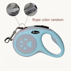 Petify Автоматичний повідець-рулетка для собак і котів Pet Dog Retractable Leash Блакитний нейлон 3 м, однокнопкове гальмо/фіксація, металевий карабін (антикорозійний), для малих і середніх порід, Артикул ТМ