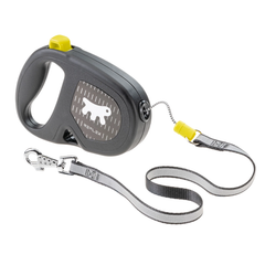 Повідець - рулетка для собак Ferplast Flippy One Reflex Cord S 14.7x3x10 см 4.5 м до 12 кг Жовтий зі шнуром (75095028)