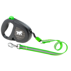 Повідець - рулетка для собак Ferplast Flippy One Reflex Tape М 16х3.4х11 см 5 м до 25 кг Салатовий зі стрічкою