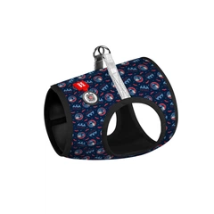 Collar Шлея Waudog Clothes, Бетмен червоно-блакитний S1 40-45 см м'яка для собак