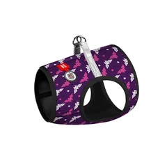 Collar Шлея Waudog Clothes, Диво-жінка фіолетовий XS2 28-31 см м'яка для собак