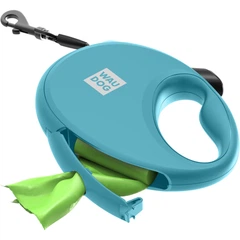 Повідець-рулетка для собак WAUDOG R-leash з контейнером M до 20 кг Блакитний