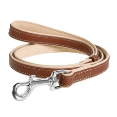 Повідець для собак шкіряний Waudog Soft 13 мм х 122 см Коричневий (7255 Col)
