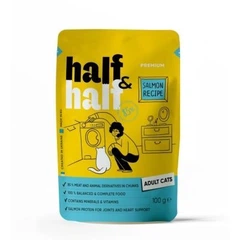 Half&Half Вологий корм (шматочки в желе) з курка лосось для дорослих котів