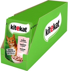Kitekat Вологий корм (шматочки в соусі) з м'ясо та м'ясні субпродукти риба для котів