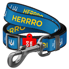 Collar Повідець для собак нейлоновий, малюнок "Патрон", регульований розмір M (20 мм), довжина 152-183 см