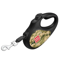 Повідець-рулетка для собак Waudog R-leash Мілітарі зі світловідбивною стрічкою XS до 12 кг 3 м (380-4026 Col)