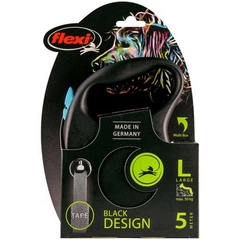 Поводок-рулетка флексі Trixie BLACK DESIGN L для собак, 5 м, до 50 кг, синій