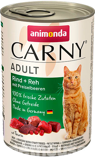 Animonda Корм з м'ясо та м'ясні субпродукти оленина яловичина для дорослих котів