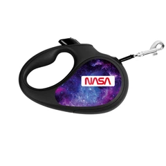 Повідець-рулетка для собак Waudog R-leash NASA21 зі світловідбивною стрічкою L до 50 кг 5 м Чорний (8126-0148-01 Col)