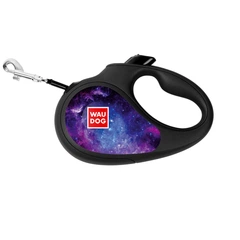 Повідець-рулетка для собак Waudog R-leash NASA21 зі світловідбивною стрічкою L до 50 кг 5 м Чорний (8126-0148-01 Col)