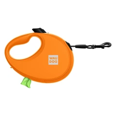 Повідець-рулетка для собак Waudog R-leash з контейнером для пакетів/світловідбивною стрічкою S до 12 кг 3 м Помаранчевий (26274 Col)