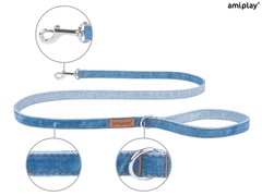 Amiplay Повідець для собак Denim L 140 x 2 см - блакитний