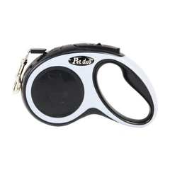 Pet Style Рулетка стрічкова для собак "Pet DOG" до 20 кг., 3 м, Чорна