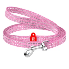 Повідець для котів/дрібних порід собак Waudog Re-cotton світловідбиваючий XS 10 мм х 200 см Рожевий (16447 Col)