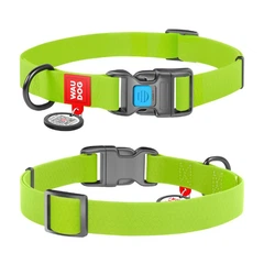 Нашийник для собак водостійкий WAUDOG Waterproof з QR-паспортом, пластикова пряжка-фастекс, S, Ш 15 мм, Дл 23-35 см (4823089323770)
