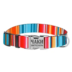 Ошейник для Собак BronzeDog Urban West Нейлоновый с Металлической Пряжкой Красный 16 мм 25-33 см (32/1353)
