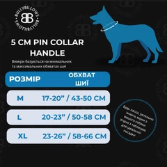 Широкий надміцний нашийник для собак з ручкою BullyBillows Pin Collar Handle 5 cm M: 50 мм, ОШ 43-50 см Зелений