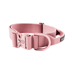 Тактичний широкий полегшений нашийник із ручкою для собак BullyBillows Lighter Combat Collar Handle 5 cm XL: 50 мм, ОШ 56-73 см Рожевий