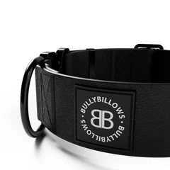 Біотановий бойовий широкий нашийник для собак BullyBillows Billowthane Combat Collar 5 cm M: 50 мм, ОШ 35-48 см Чорний