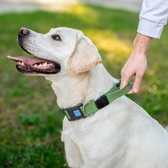 Нашийник для собак з ручкою Collar пластиковий фастекс L 35 мм х 53-69 см Брезент (9936 Col)