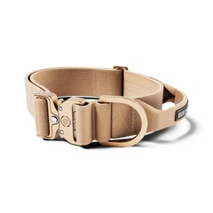 Тактичний широкий полегшений нашийник із ручкою для собак BullyBillows Lighter Combat Collar Handle 5 cm S: 50 мм, ОШ 40-50 см Бежевий