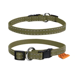 Collar Нашийник Dog Extreme з нейлону регульований (ширина 10мм, довжина 20-30см) хакі