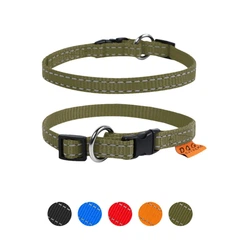 Collar Нашийник Dog Extreme з нейлону регульований (ширина 10мм, довжина 20-30см) хакі