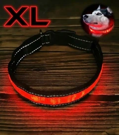 Без бренду Світлодіодний LED нашийник для собак Animal Led Glowing Dog Collar для безпеки у темряві Red XL