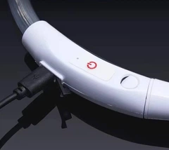 Sample LЕD-нашийник для собак USB 70 см, що світиться, різнокольорове підсвічування, 3 режими свічення, регульований розмір Кольоровий