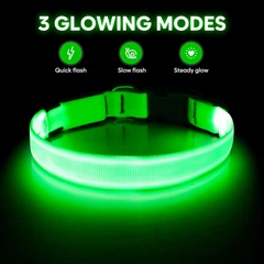 Світлодіодний нашийник для собак Illumifun LED USB (Розмір M) Green