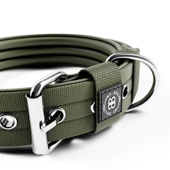 Надміцний нашийник для собак з ручкою BullyBillows Pin Collar Handle 4 cm L: 40 мм, ОШ 50-58 см Зелений