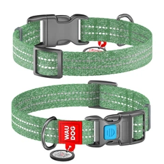 Collar Нашийник WAUDOG з QR паспортом (ширина 15 мм, довжина 25-35 см) зелений