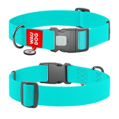 Нашийник для собак водостійкий WAUDOG Waterproof з QR паспортом, світлонакопичувальний, пластиковий фастекс, розмір XXL, 46-70 см 40 мм (2509)