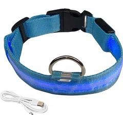 Без бренду Світлодіодний LED нашийник No Brand Blue M 11900-69328